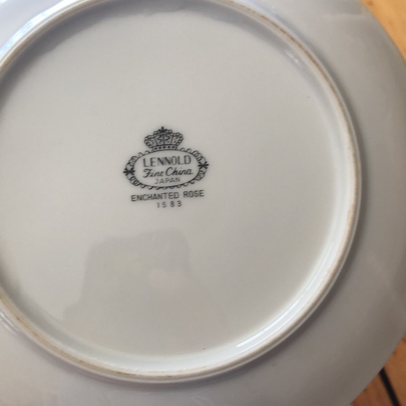 Lennold fine China enchanted rose pattern 1583 two small plates vintage Japan - Picture 2 of 4